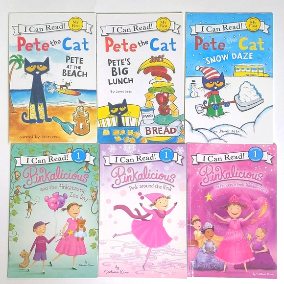 Pinkalicious and Pete the Cat Beginning Readers: Set of 6 paperbacks - Picture 1 of 7